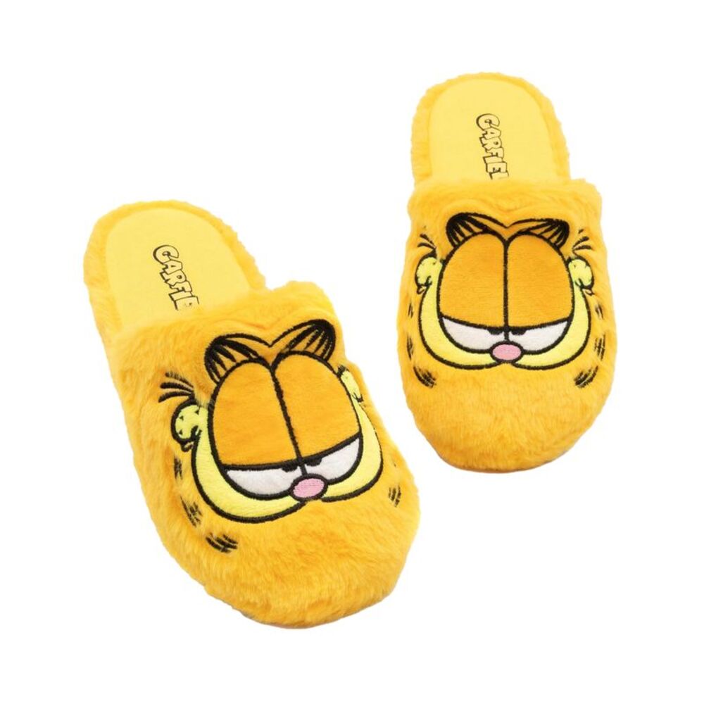 Garfield Unisex Adult Embroidered Slippers / Yellow